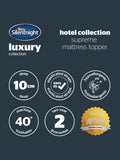 Silentnight White mattress topper 10cm (British brand)