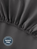 Silentnight charcoal cotton rich T180 washed fitted sheet (British brand)