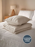 Silentnight Natural quilted cushion 45cm, imported from the UK