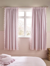 Next Pink Wave Edge Gingham Pencil Pleat Blackout Curtains- Buy online at McGrocer