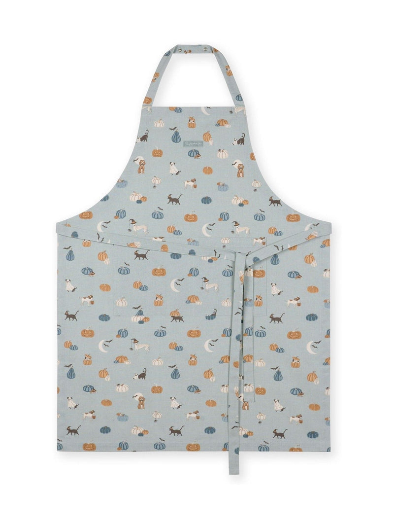 Sophie Allport Soft Teal Paws & Pumpkins apron Size ONE (British brand)