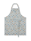 Sophie Allport Soft Teal Paws & Pumpkins apron Size ONE (British brand)