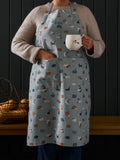 Sophie Allport Soft Teal Paws & Pumpkins apron Size ONE (British brand)
