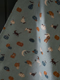 Sophie Allport Paws & Pumpkins tea towel ONE (British brand)