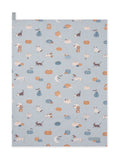 Sophie Allport Paws & Pumpkins tea towel ONE (British brand)