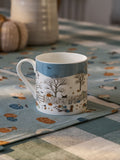 Sophie Allport Soft Teal Paws & Pumpkins Halloween mug 425ml (British brand)
