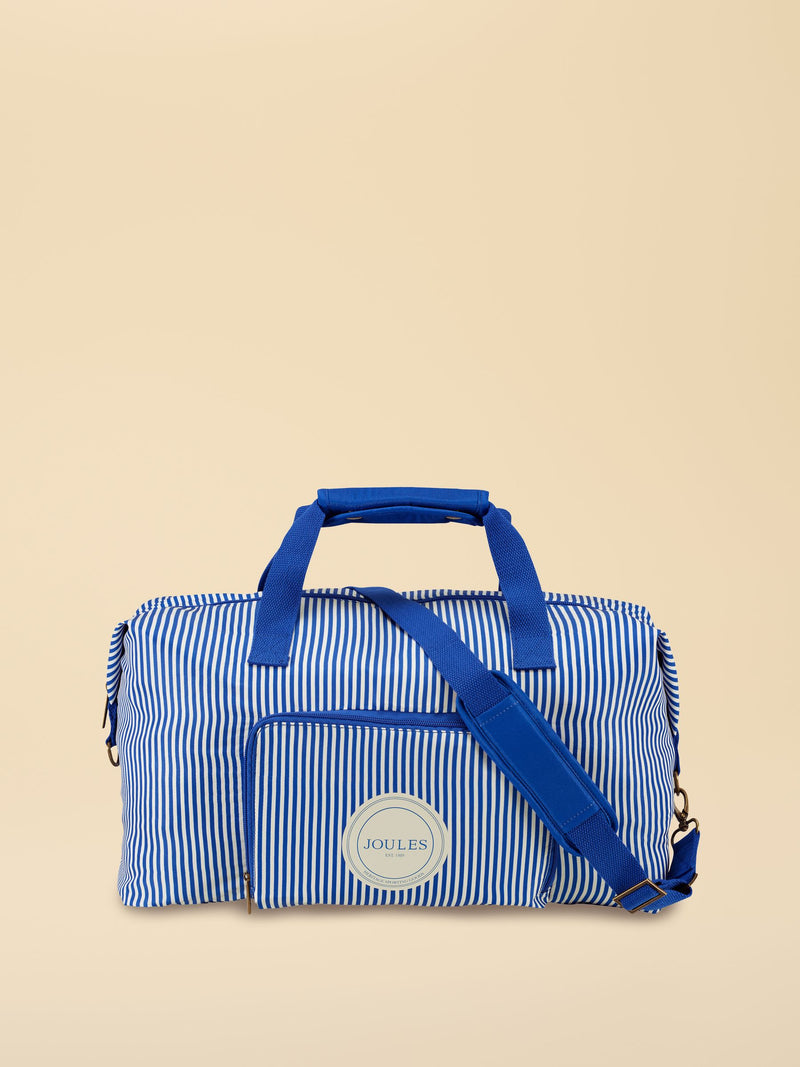Joules Ticking Stripe duffle bag, imported from the UK