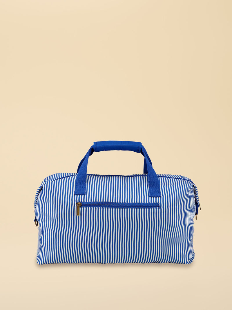 Joules Ticking Stripe duffle bag, imported from the UK