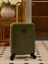 Next Joules Olive and Tan Colourblock Medium Four Wheel Hard Shell Suitcase- Buy online at McGrocer