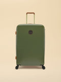 Joules olive and tan colourblock medium suitcase (British brand)
