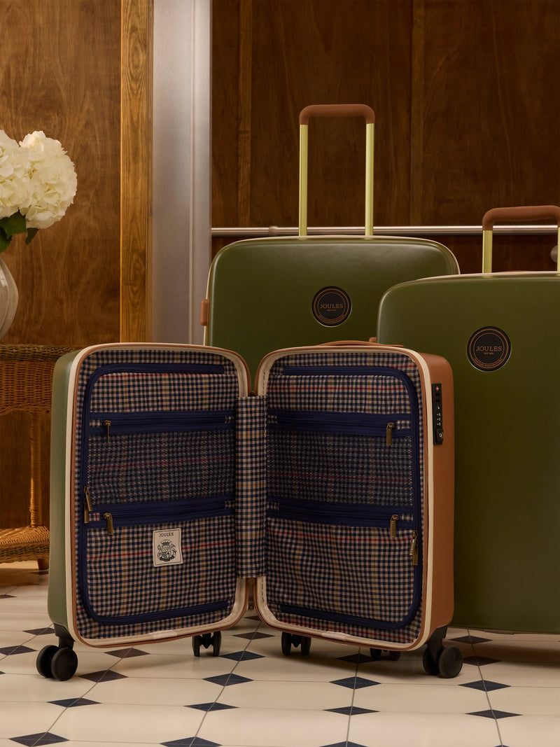 Joules Colourblock large hard shell suitcase (British brand)