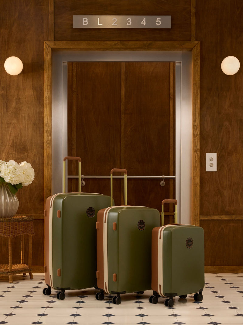 Joules Colourblock large hard shell suitcase (British brand)