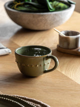 Next Gallery Home Olive Beaded Coffee Mugs Set of 4- Buy online at McGrocer