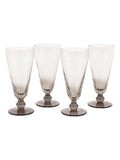 Gallery Home grey smoked swirl flute glasses set of 4, UK version