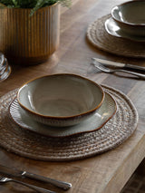 Next Gallery Home Stone Rita Ridged Pasta Bowls Set of 4 Ceramic- Buy online at McGrocer