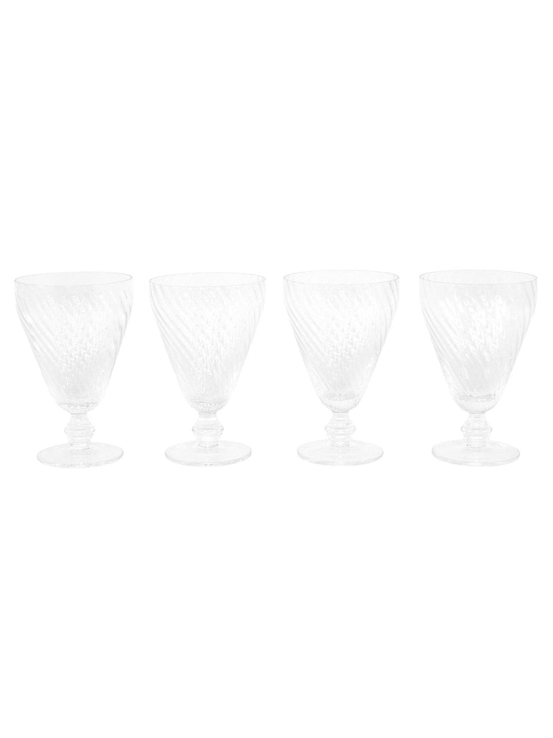 Gallery Home clear swirl wine glasses set of 4 14.5cm height, UK version