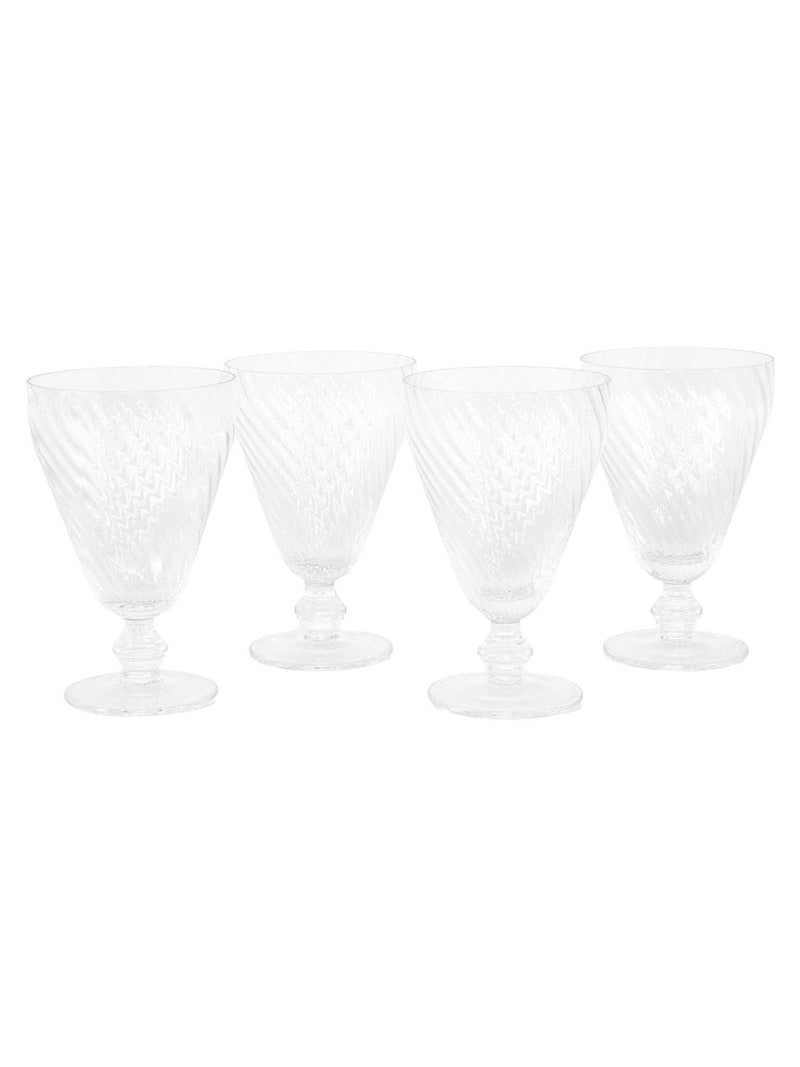 Gallery Home clear swirl wine glasses set of 4 14.5cm height, UK version