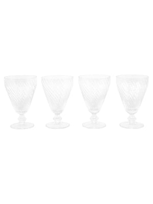 Gallery Home Clear Swirl Wine Glasses Set of 4 14.5cm