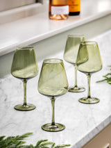 Next Gallery Home Green Set of 4 Smokey Wine Glasses- Buy online at McGrocer