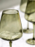 Gallery Home green smokey wine glasses set of four, UK version