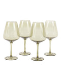 Gallery Home green smokey wine glasses set of four, UK version