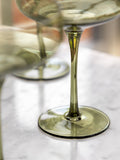 Gallery Home green smokey coupe glasses set of 4, UK version