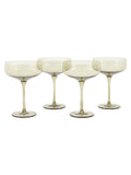 Gallery Home green smokey coupe glasses set of 4, UK version