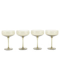 Gallery Home green smokey coupe glasses set of 4, UK version