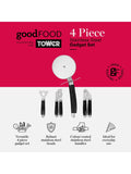 Good Food 4 piece black kitchen gadget set, UK version