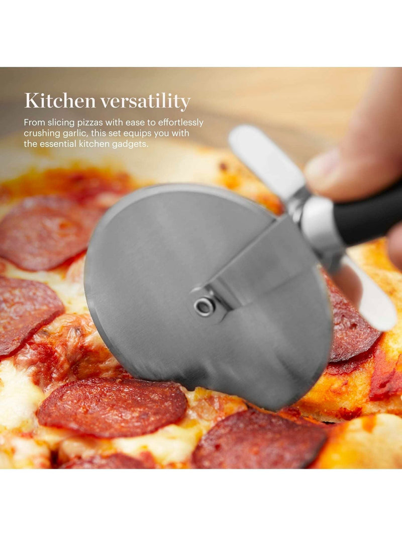 Good Food 4 piece black kitchen gadget set, UK version