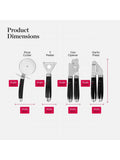 Good Food 4 piece black kitchen gadget set, UK version