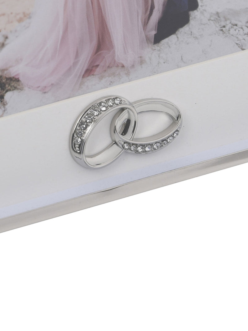 Widdop silver box arch photo frame 5x7 with rings, UK version