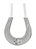 Widdop silver tone horseshoe gift set with crystal ribbon, UK version