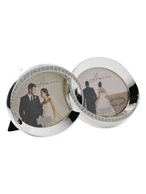 Next Amore Silverplated Crystal Double Rings Photo Frame- Buy online at McGrocer