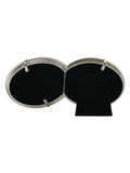 Amore silverplated crystal double rings photo frame for two photos - British product