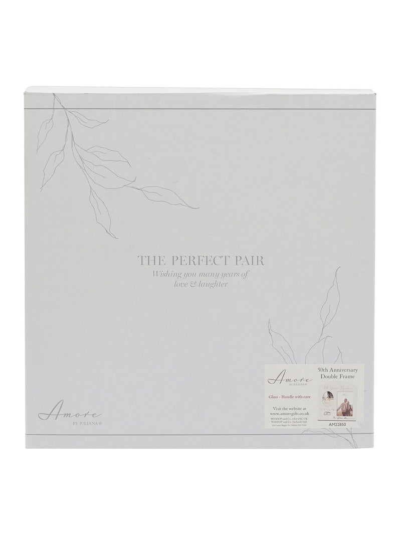 Widdop Grey Amore Arched 60th Anniversary Double Photo Frame (British brand)