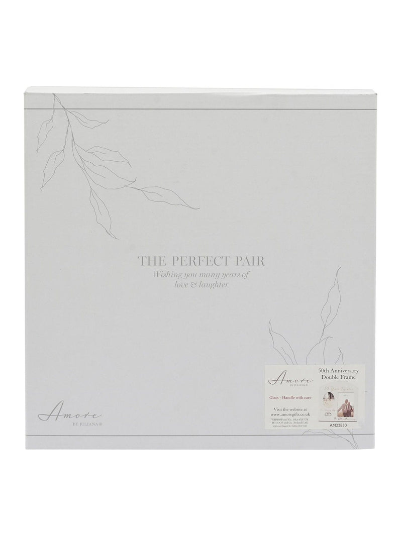 Widdop Grey Amore Arched 60th Anniversary Double Photo Frame (British brand)