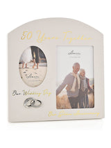 Next Widdop Grey Amore Arched 50th Anniversary Double Photo Frame- Buy online at McGrocer