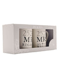Amore by Juliana 25 years Mr Right Mrs Always ceramic mug set 10.5cm (British brand)