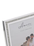Widdop silver sparkle border photo frame for 4x6 photos (British brand)