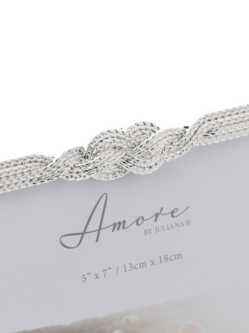 Widdop Silver Amore Infinity 3D Knot photo frame 5 x 7 (British brand)