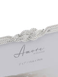Widdop Silver Amore Infinity 3D Knot photo frame 5 x 7 (British brand)