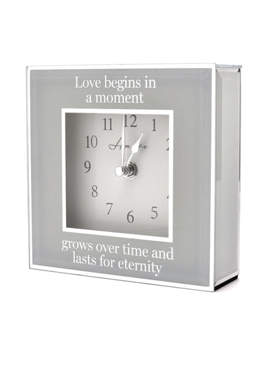 Next Widdop Grey Amore Mirror Eternity Border Wall Clock 15cm- Buy online at McGrocer