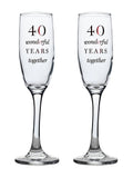 Widdop set of 2 clear champagne flutes 22.5cm - British product