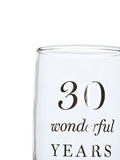 Widdop 30th anniversary clear champagne flutes, UK version