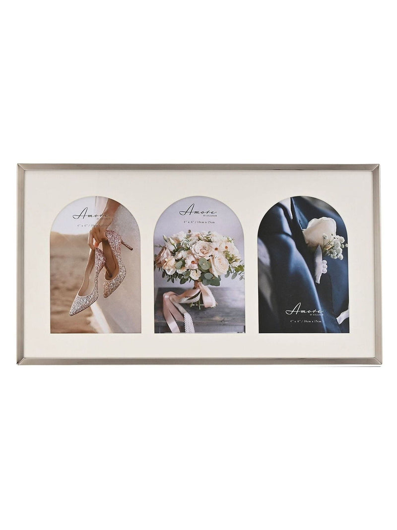 AMORE BY JULIANA® triple photo frame with arch mounts, 21x36x1.5cm (British brand)