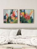 Artko set of two birch abstract garden framed art - British product