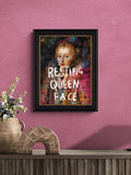 Artko Black Resting Queen framed art 57cm x 47cm - British product