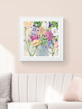 Next Artko White Garden Song by Susan Pepe Framed Art 59cm x 59cm- Buy online at McGrocer
