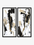 Artko set of 2 black composites framed wall art - British product